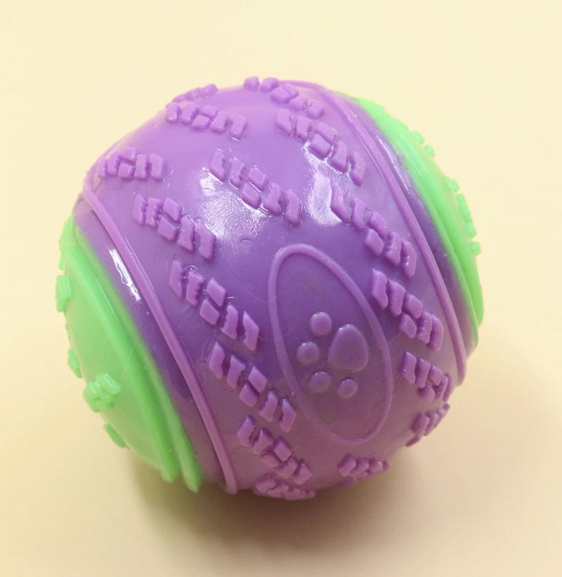 Dogs Interactive Toys Soft TPR Toys for Dog Pet Teeth Cleaning Bite Resistance Squeaky Dog Ball Toy