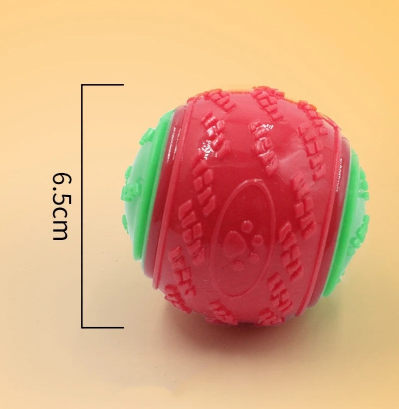 Dogs Interactive Toys Soft TPR Toys for Dog Pet Teeth Cleaning Bite Resistance Squeaky Dog Ball Toy