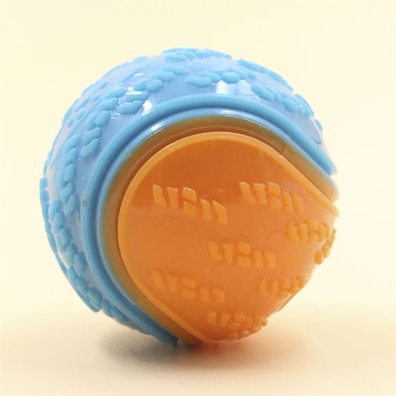 Dogs Interactive Toys Soft TPR Toys for Dog Pet Teeth Cleaning Bite Resistance Squeaky Dog Ball Toy